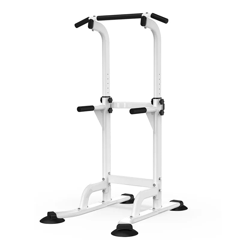 Adjustable Height Dip Stands Multi-Functional Strength Training Fitness Chin Up Station Power Tower Pull-up Squat Rack-Finds Fit