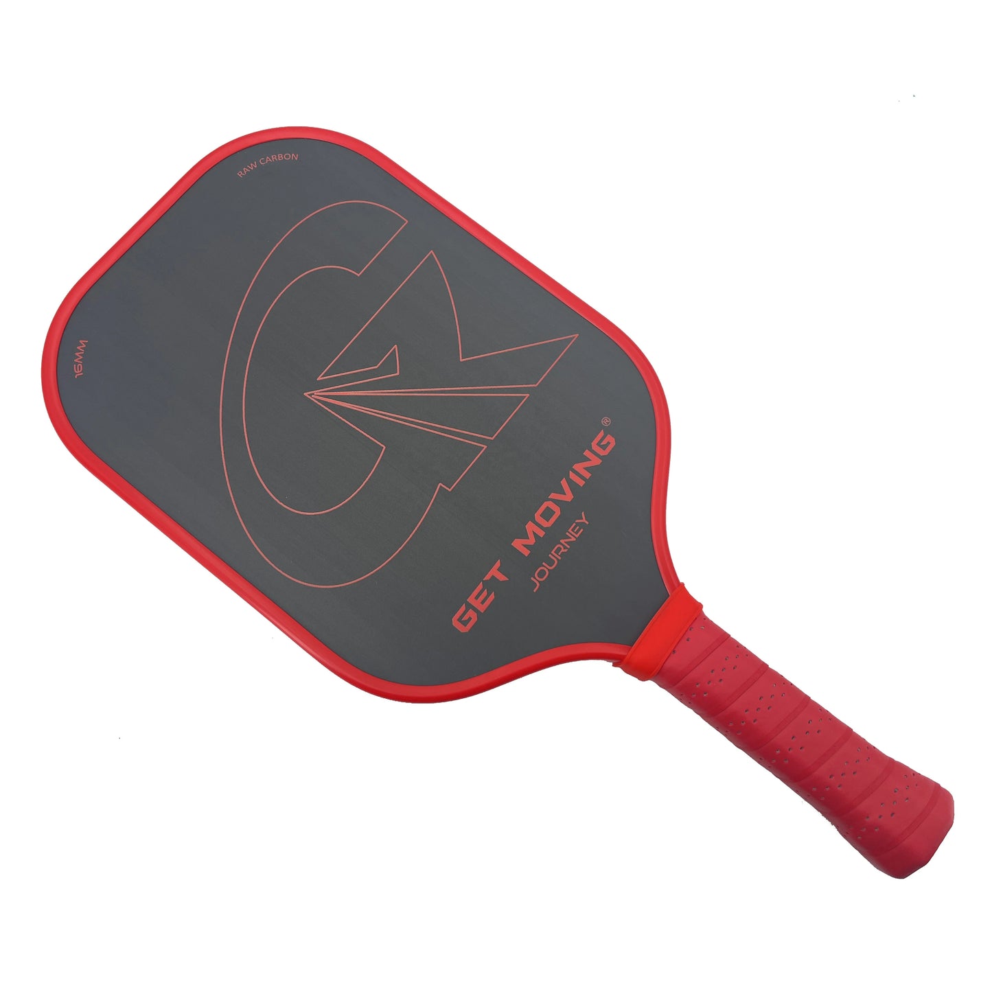 GM Sport Cross Slightly Flared Shape Black Diamond T700 Raw Carbon Fiber Pickleball Paddle With Edge Guard-Finds Fit