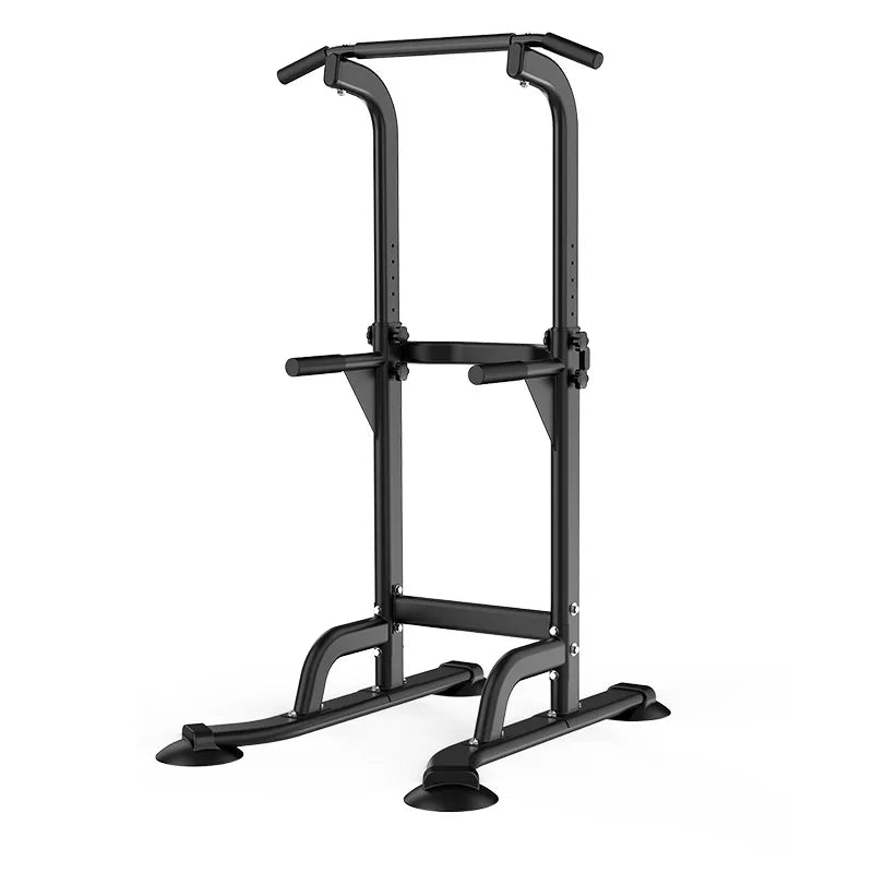 Adjustable Height Dip Stands Multi-Functional Strength Training Fitness Chin Up Station Power Tower Pull-up Squat Rack-Finds Fit