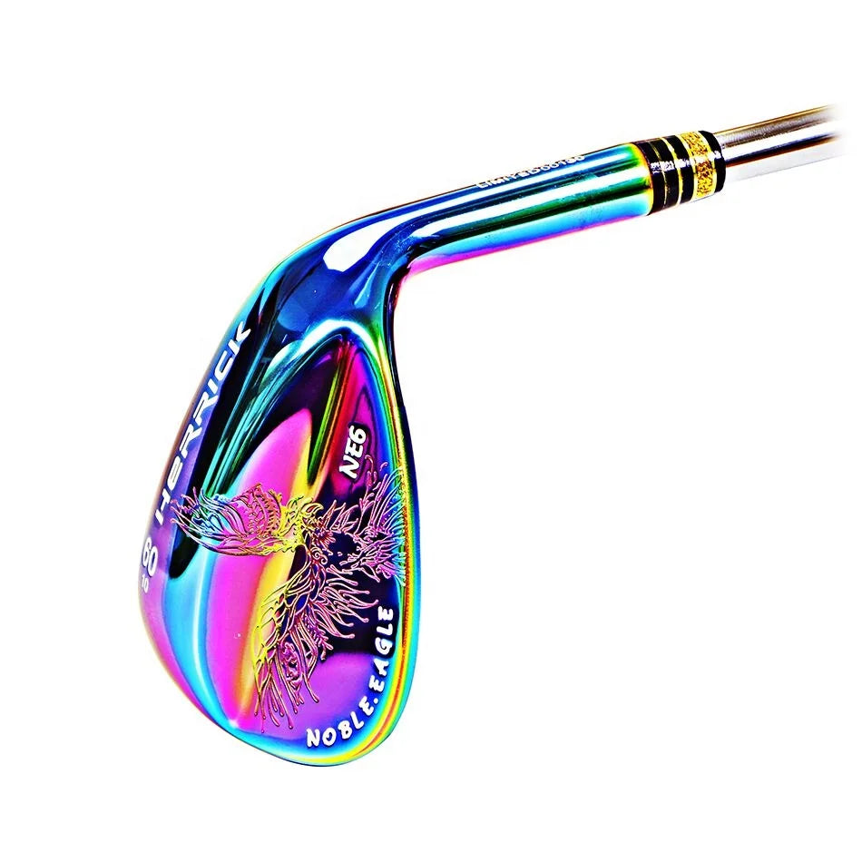 CNC forging Right handed colorful head silver Steel Shaft golf clubs wedge-Finds Fit