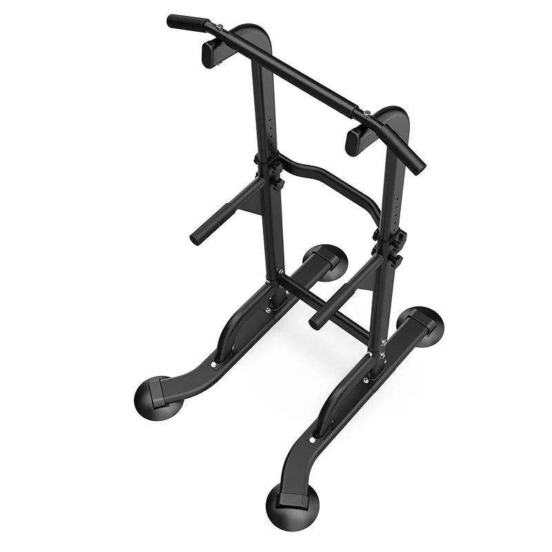 Adjustable Height Dip Stands Multi-Functional Strength Training Fitness Chin Up Station Power Tower Pull-up Squat Rack-Finds Fit