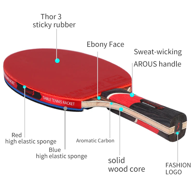 Table tennis racket training and competition carbon high-elasticity ping pong paddle-Finds Fit