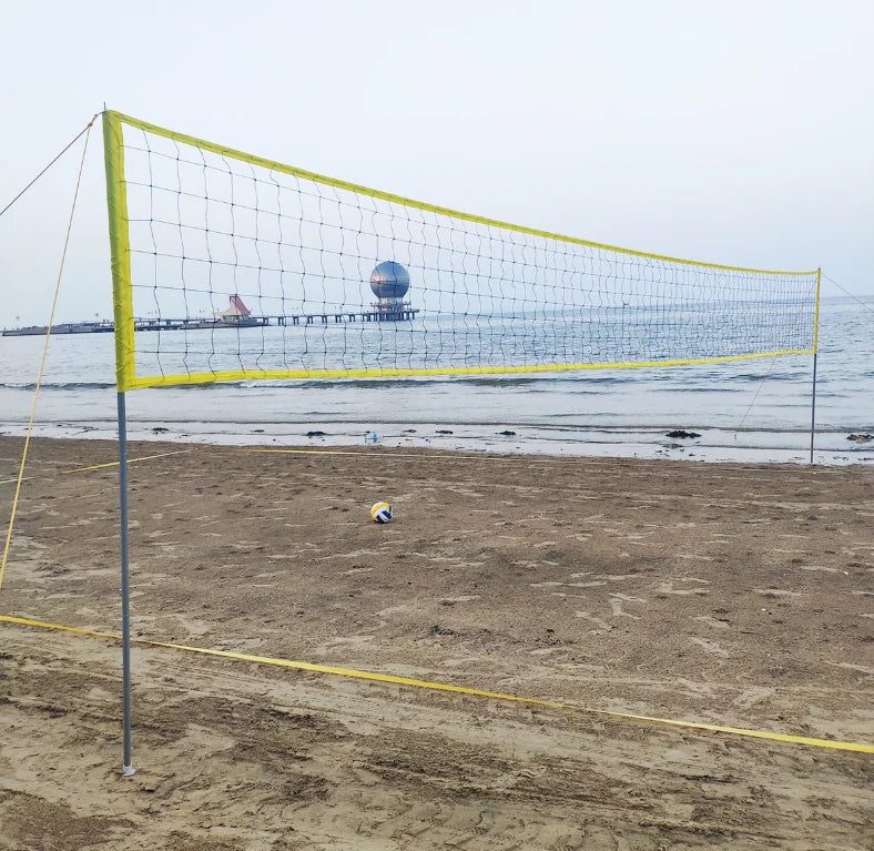 Volleyball net set volleyball uniform, sport tool remote beach park sun pack-Finds Fit