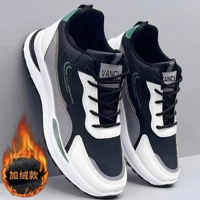 Men's Sports wear casual men's shoes Mesh breathable men's shoes Black walking shoes-Finds Fit