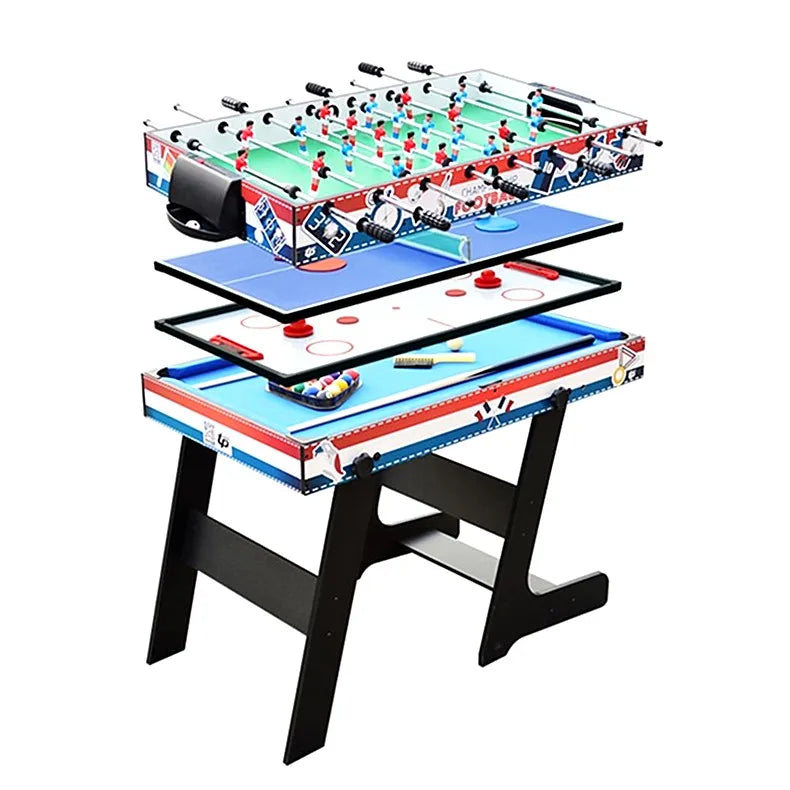 Foldable 4 in 148" combo game table with soccer billiard slide hockey table tennis ball game-Finds Fit