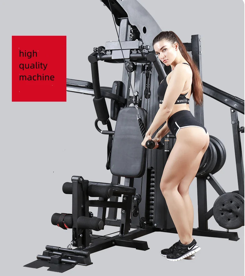 Fitness equipment household three person station equipment comprehensive trainer strength training set combination trainer-Finds Fit