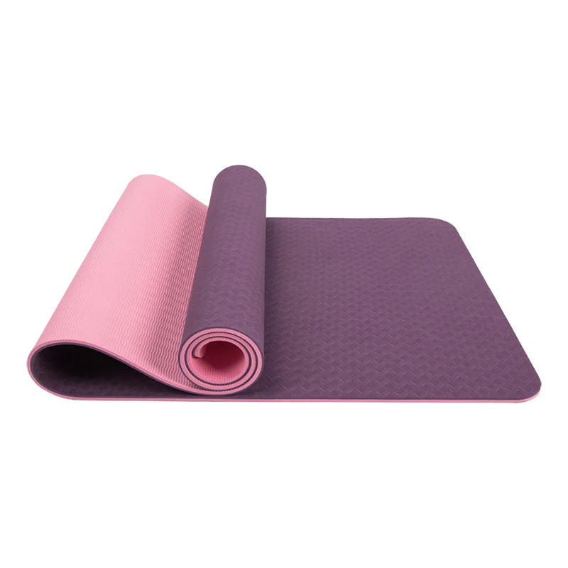 Eco-friendly Non-Slip Exercise Durable 6mm 8mm 10mm 1/2 Inch Extra Thick Black TPE Yoga Mat-Finds Fit