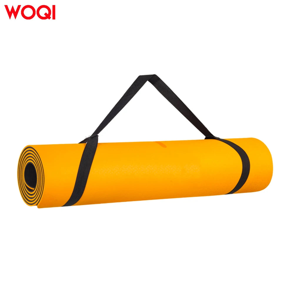 WOQI printed jump Wholesale 6mm Thick TPE Monochrome Anti slip Sports and Environmental Protection Thickened Yoga Mat-Finds Fit