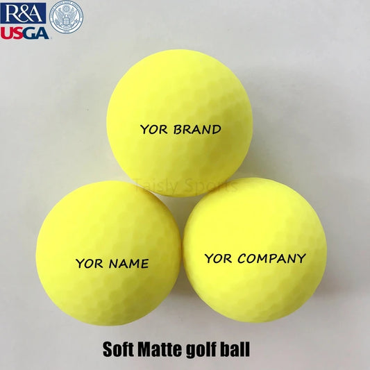 Vivid color tour ball yellow matte golf ball-Finds Fit