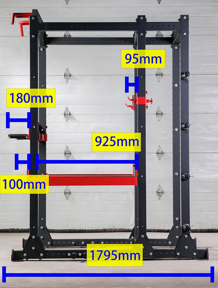 Gym multi-function weightlifting bed home bench press squat rack frame barbell rack strength training smith machine-Finds Fit