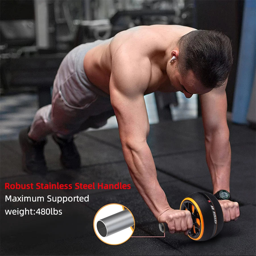 Ab Roller Wheel 13-in-1 Kit Core Strength Training Ab Machine with Resistance Band Knee Pad Accessories-Finds Fit