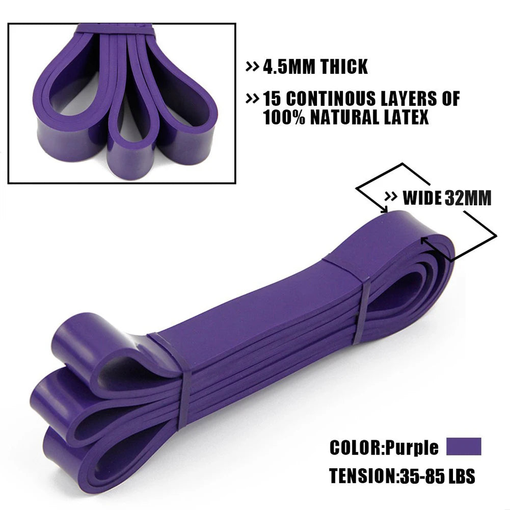 Portable Workout Training Set Pull-Up Assist Exercise Fitness Gym Rubber Resistance Stretching Band Made of Latex-Finds Fit