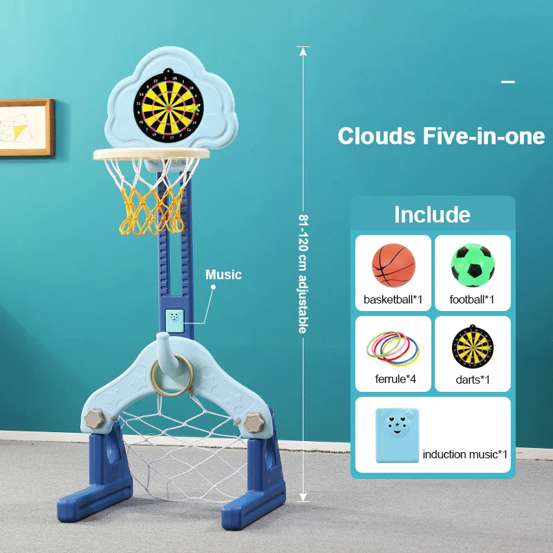 Children plastic removable baby ring toys rack toddler adjustable custom mini portable indoor kids basketball hoop stand-Finds Fit