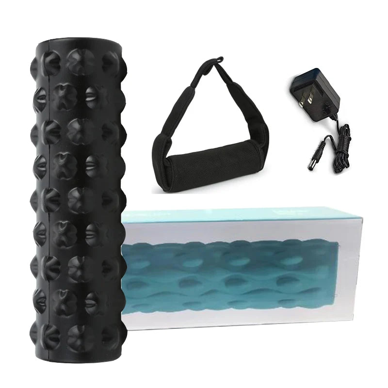 High Density Wireless Electric Foam Roller 4-Speed Yoga Vibrating Roller Massager-Finds Fit