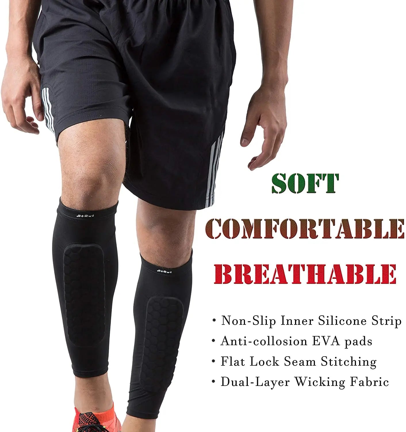 Calf Shin Guard Brace Support for Leg Pain Relief Comfortable Leg Strap Protection Leg Guard Shin Guard-Finds Fit