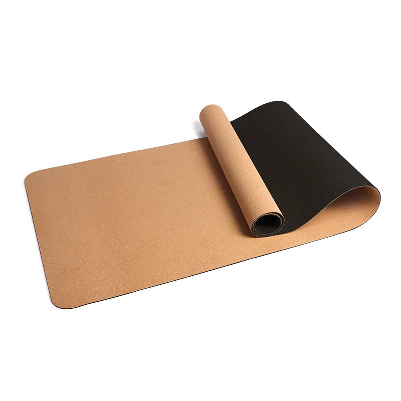 Yoga del corcho eco yoga fold gym exercise cork TPE fitness cork yoga mat-Finds Fit