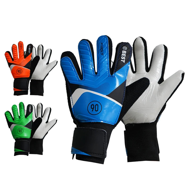 Goalkeeper Gloves Kids Men Football Goal Keeper Anti-slip Finger Guard Goalie Kids Soccer Gloves-Finds Fit