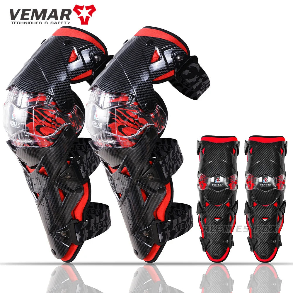 VEMAR Motocross Knee Pads Moto Protective Gear Set Riding Elbow Guard Motorcycle Motorbike Off-road Racing MTV MX MTB Knee Pads-Finds Fit