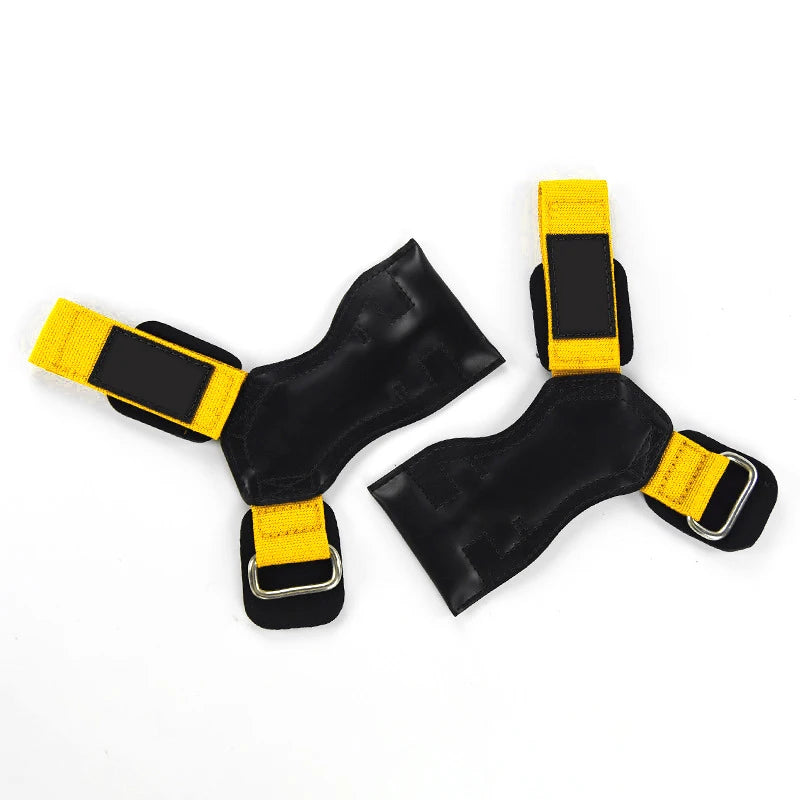 Sport Training Weightlifting Leather Lifting Straps Wrist Support Palm Protector Grip-Finds Fit