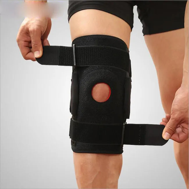 Sport Orthopedic Adjustable Compression basketball Knee Support Brace with Aluminum Support-Finds Fit