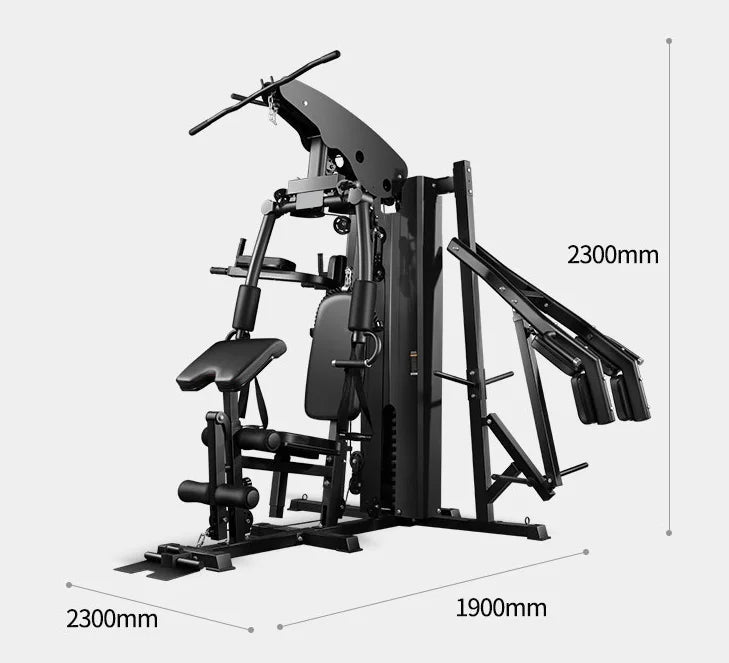 Fitness equipment household three person station equipment comprehensive trainer strength training set combination trainer-Finds Fit