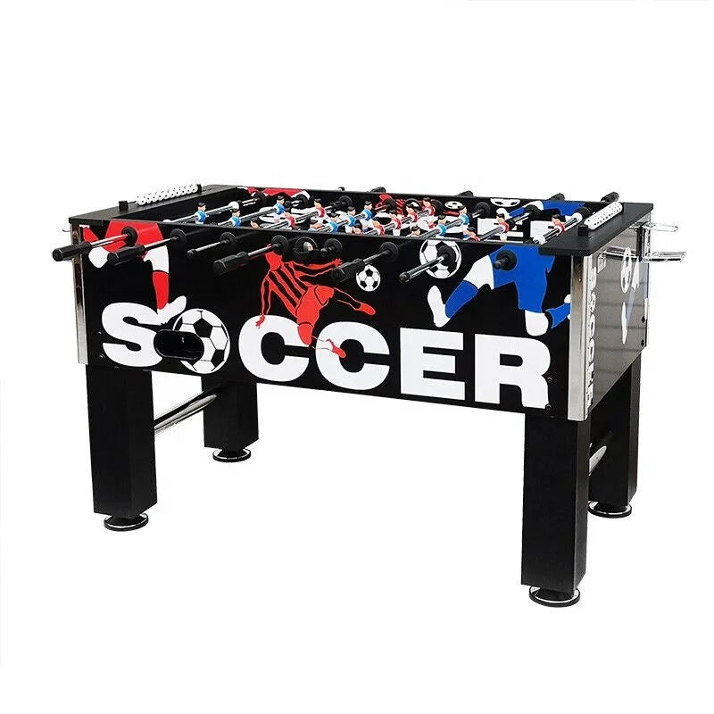 Colorful 5FT Soccer Printed Top Table Arcade Foosball Kicker Game Table-Finds Fit