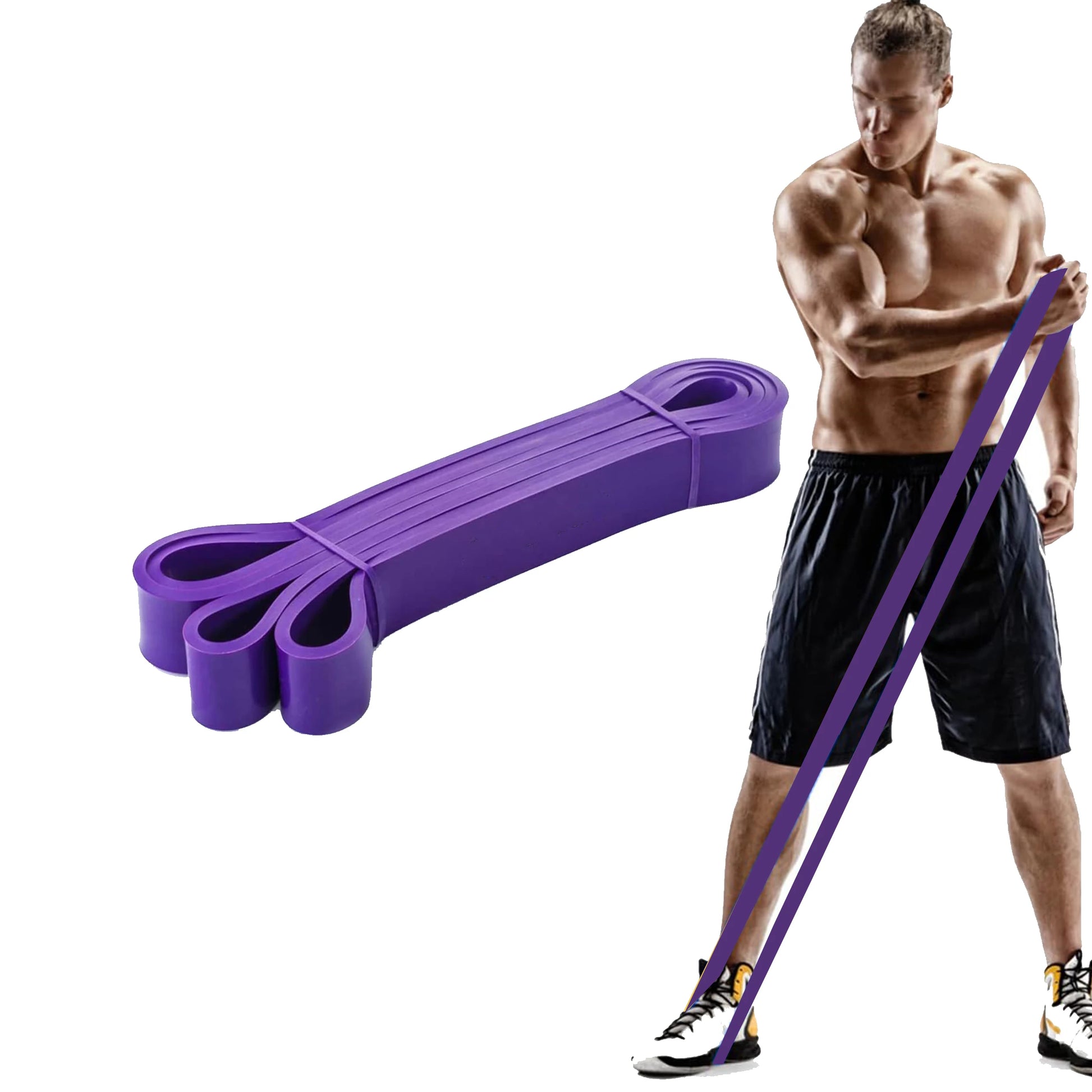 Portable Workout Training Set Pull-Up Assist Exercise Fitness Gym Rubber Resistance Stretching Band Made of Latex-Finds Fit