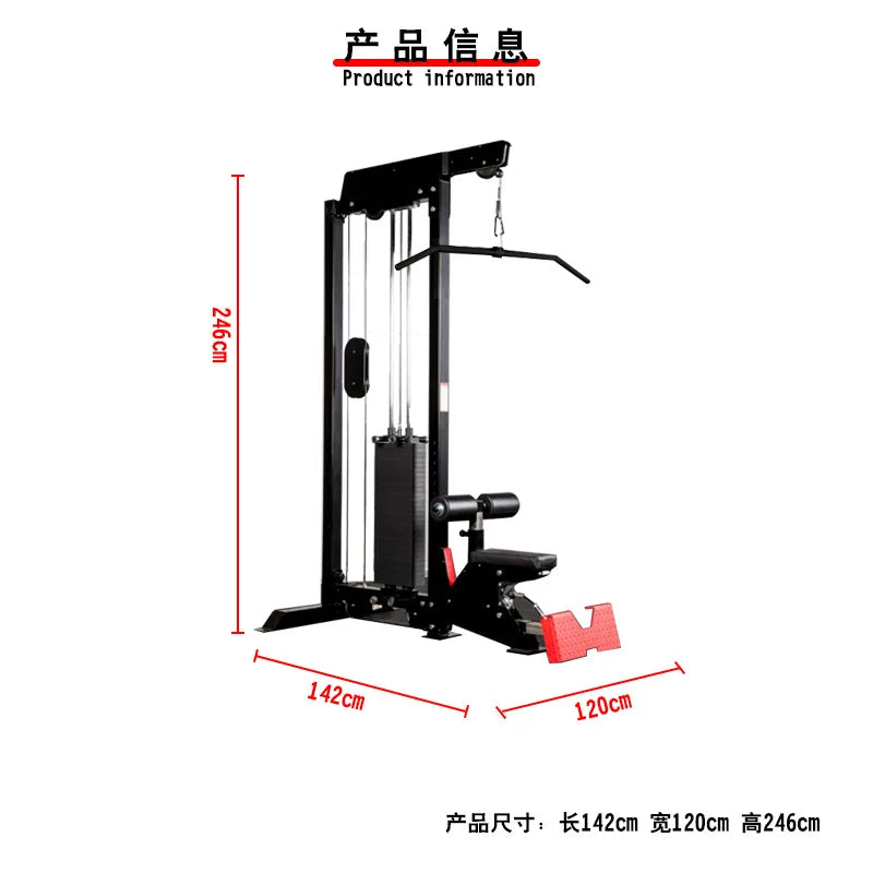 Strength Gym Equipment Lat Pull Down Cable Crossover Commercial Pull Cable Lat Pull Down Low Row Machine-Finds Fit