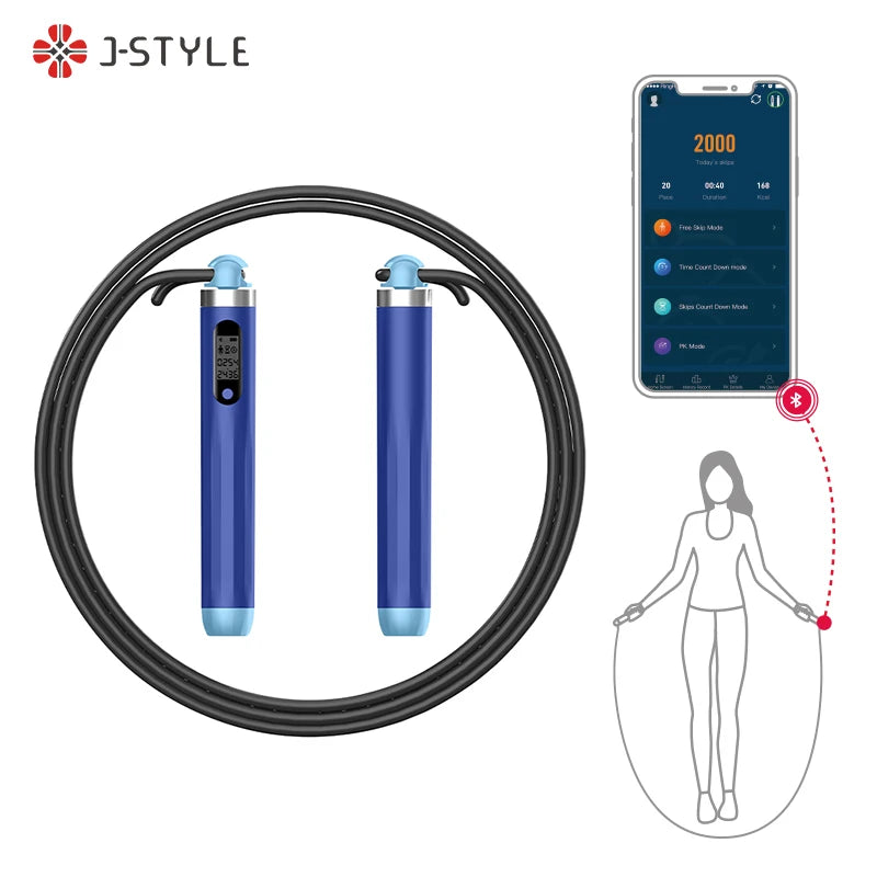 Digital Smart Jump weight skipping gym training rope long handle jump rope-Finds Fit