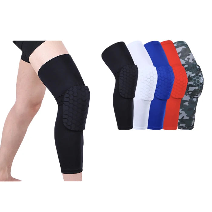 Sports Safety Knee Compression Pads Long Leg Sleeve Brace Protection for Volleyball-Finds Fit