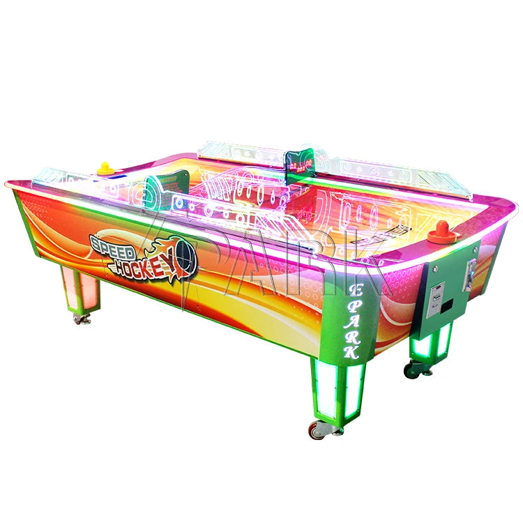 Pool Table Light Blue Ice Arcade Air Hockey Games-Finds Fit