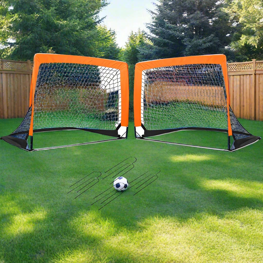 Backyard Soccer Goals Portable Kids Soccer Net Pop Up Folding Indoor Outdoor Goal with Carry Bag Easy Assembly-Finds Fit