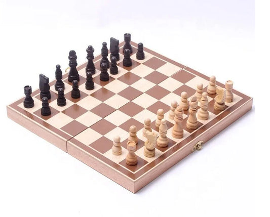 Luxury Big Chinese Wooden Pegged Foldable Chess Set Box Board Game Chessboard Wood Pieces Figure-Finds Fit