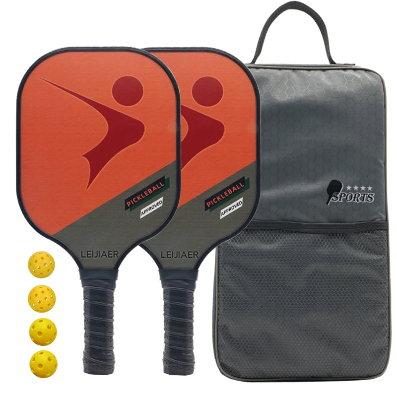 Glass fiber pickleball paddle or carbon pickleball racket, 2 paddles 4 balls-Finds Fit