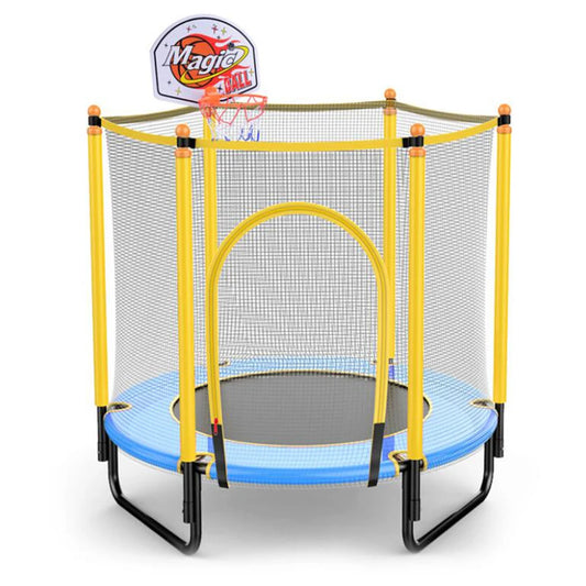 Outdoor Professional mini Trampoline sales with Basketball hoop trampoline with enclosures-Finds Fit