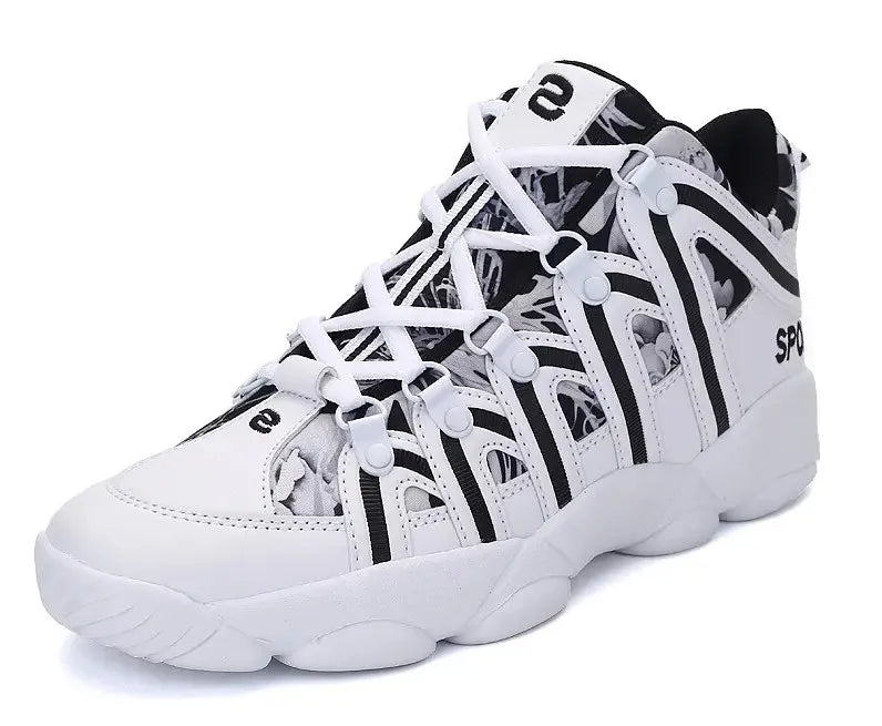 Sports shoes outdoor casual sports breathable anti-slip lace up unisex walking style leather basketball shoes-Finds Fit