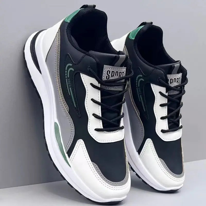 Men's Sports wear casual men's shoes Mesh breathable men's shoes Black walking shoes-Finds Fit