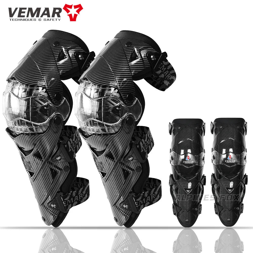 VEMAR Motocross Knee Pads Moto Protective Gear Set Riding Elbow Guard Motorcycle Motorbike Off-road Racing MTV MX MTB Knee Pads-Finds Fit