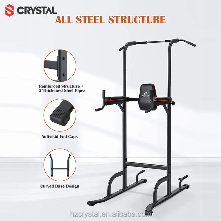 SJ-800 Gym Equipment Home Tool Adjustable Multi-Function Strength Fitness Equipment Power Tower Pull Up Dip Bar Station-Finds Fit