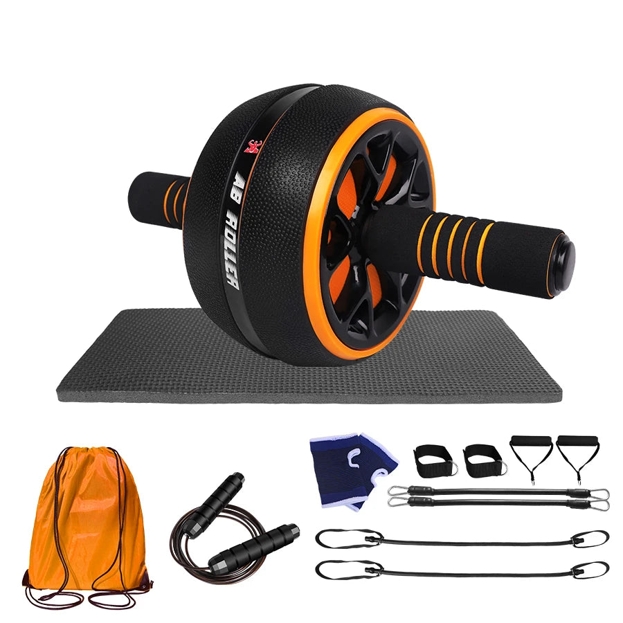 Ab Roller Wheel 13-in-1 Kit Core Strength Training Ab Machine with Resistance Band Knee Pad Accessories-Finds Fit