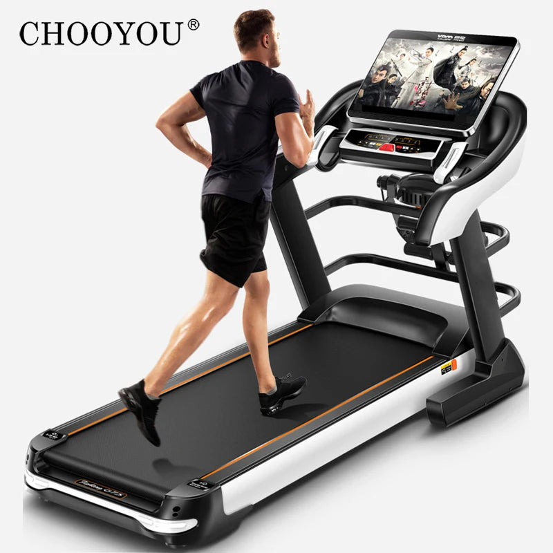 CHOOYOU Indoor fitness treadmill collapsible running exercise Gym domestic blue tooth app running machine-Finds Fit