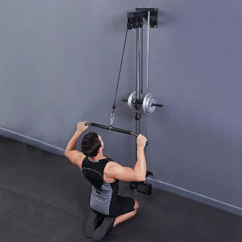 Wall Mounted Lat Pull Down Machine Low Row Cable Fitness Strength Training Machine-Finds Fit