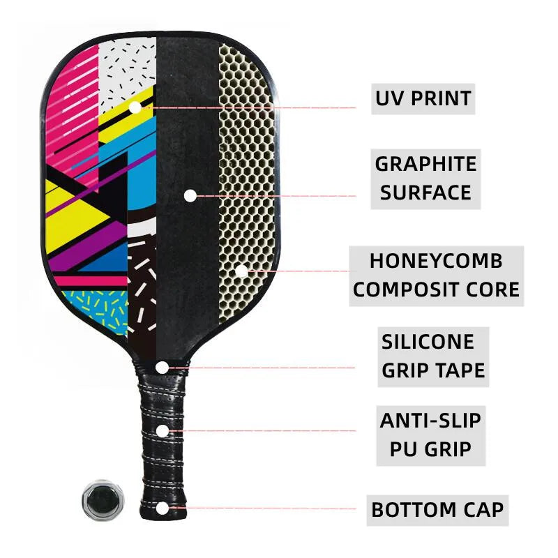 USAPA Approved Carbon Fiber Honeycomb Core Ultra Cushion Grip Pickleball Paddle Men-Finds Fit