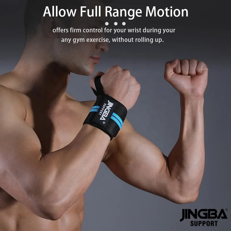 JINGBA Manufacturer Training Gym Workout Lifting wrist wrap suitable for left and right hand-Finds Fit