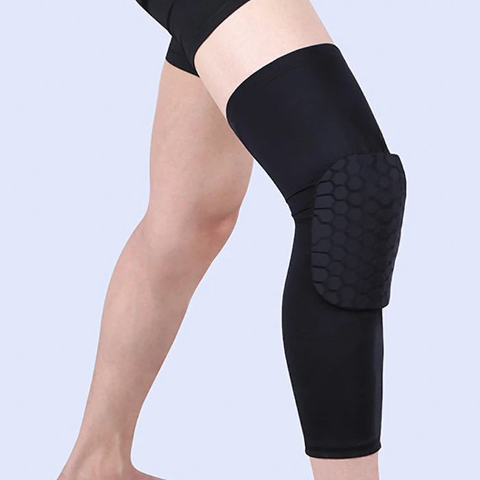 Sports Safety Knee Compression Pads Long Leg Sleeve Brace Protection for Volleyball-Finds Fit