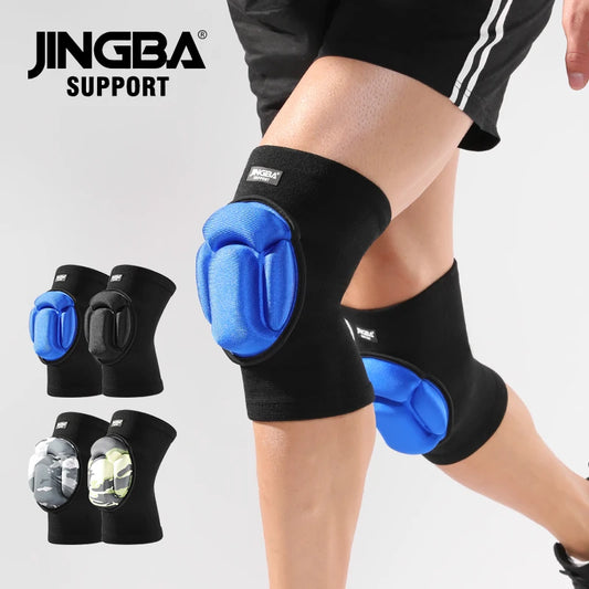 JINGBA Custom Shock-absorbing Cushion Knee Pad Anti-Slip Breathable Sponge Pad for Volleyball Dancing Running Hiking Basketball-Finds Fit