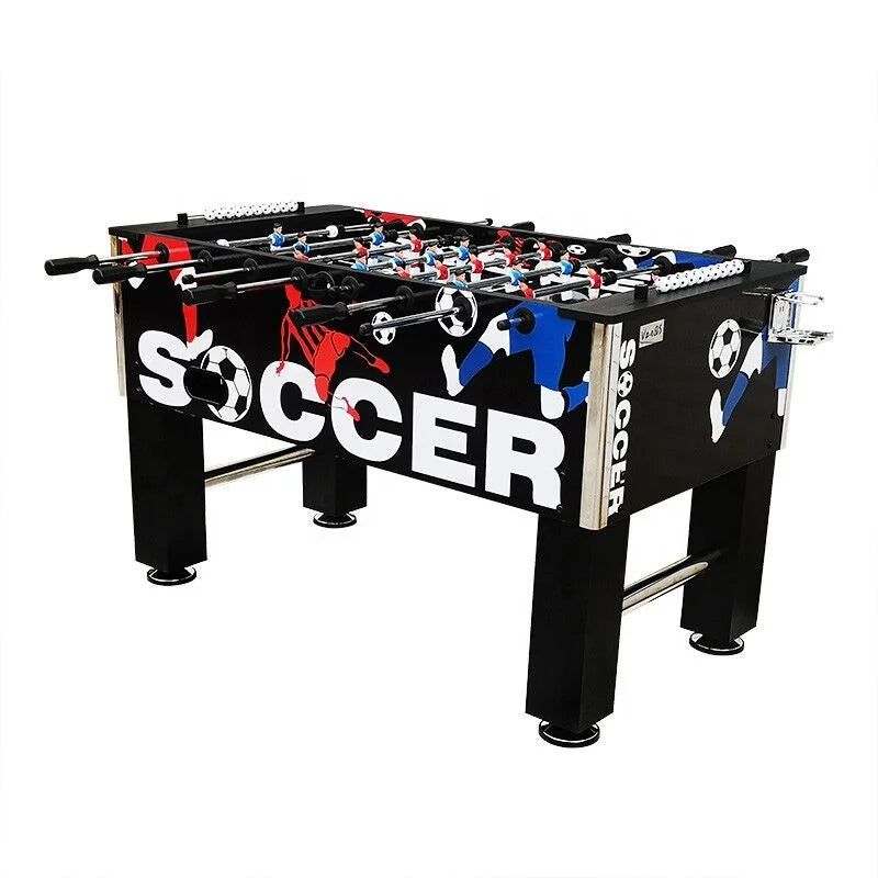 Colorful 5FT Soccer Printed Top Table Arcade Foosball Kicker Game Table-Finds Fit