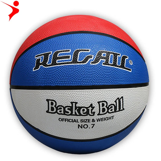 Regail good rubber basketball Street Outdoor Basketball no.7 and no.5 blue/red/white color basketball-Finds Fit