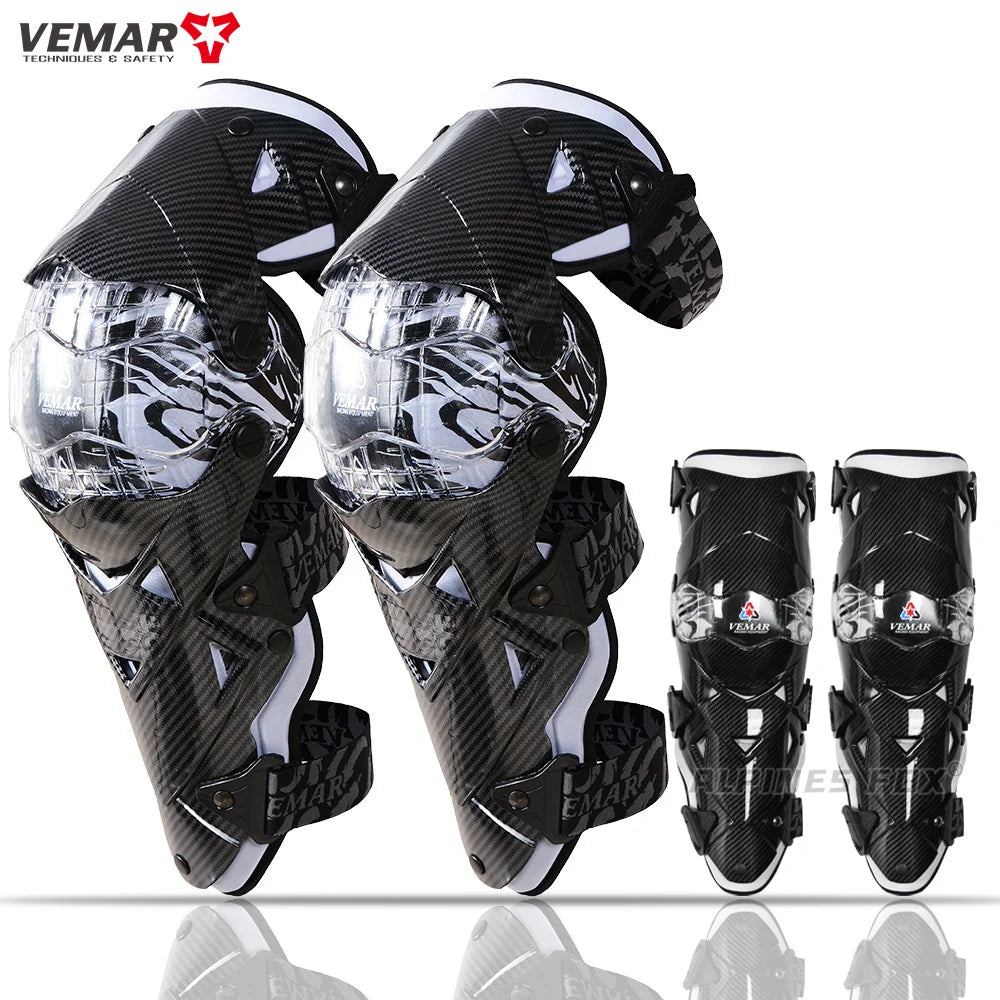 VEMAR Motocross Knee Pads Moto Protective Gear Set Riding Elbow Guard Motorcycle Motorbike Off-road Racing MTV MX MTB Knee Pads-Finds Fit