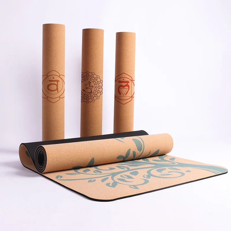 Yoga del corcho eco yoga fold gym exercise cork TPE fitness cork yoga mat-Finds Fit